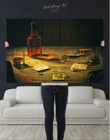 Whiskey and Poker Canvas Wall Art - image 8