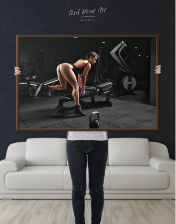 Framed Sexy Sport Girl Canvas Wall Art - image 4