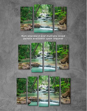 Deep Forest Waterfall Canvas Wall Art - image 6