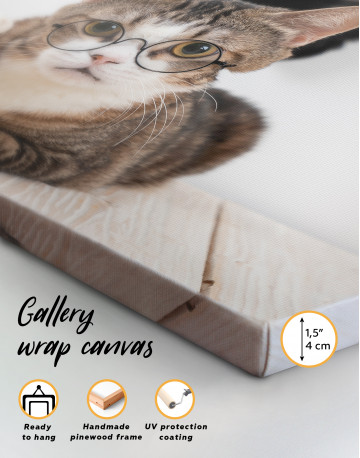 Cat in Glasses Canvas Wall Art - image 8