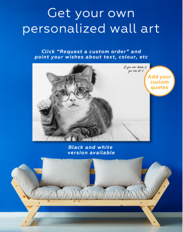 Cat in Glasses Canvas Wall Art - image 7