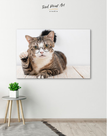 Cat in Glasses Canvas Wall Art - image 6