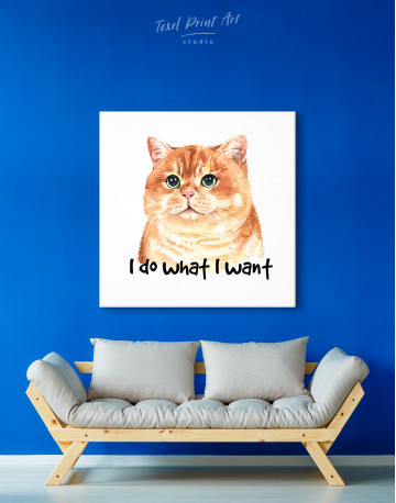 I Do What I Want Cat Canvas Wall Art - image 4