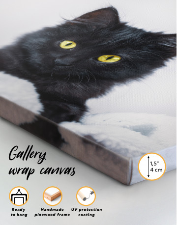 Cute Black Kitten Canvas Wall Art - image 4