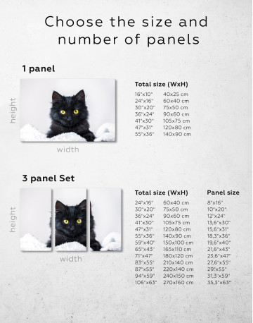 Cute Black Kitten Canvas Wall Art - image 9