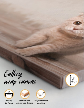 Tan Scottish Fold Kitten Canvas Wall Art - image 2