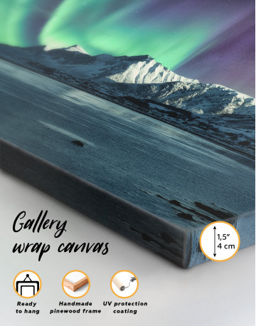 Lofoten Islands Mountains Aurora Borealis Canvas Wall Art - image 8