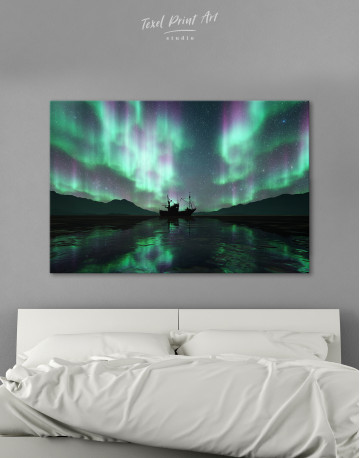 Aurora Borealis Landscape Canvas Wall Art