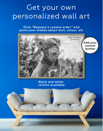 Framed Cute Brown Labrador Puppy Canvas Wall Art - image 3