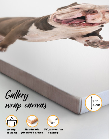 Smiling American Bully Canvas Wall Art - image 3
