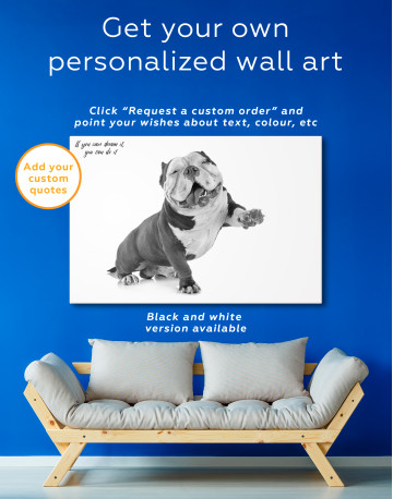 Smiling American Bully Canvas Wall Art - image 4