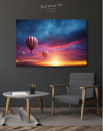 Sunset Sky Hot Air Balloon Canvas Wall Art - image 5