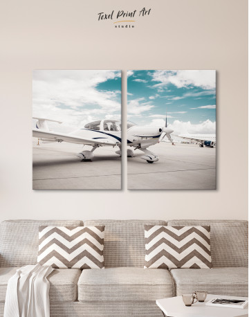 Propeller Airplane Airport Canvas Wall Art - image 10