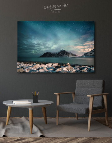 Nordic Polar Light Landscape Canvas Wall Art - image 2