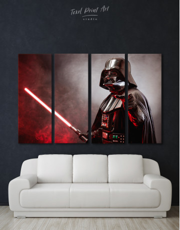 4 Panels Star Wars Darth Vader Canvas Wall Art