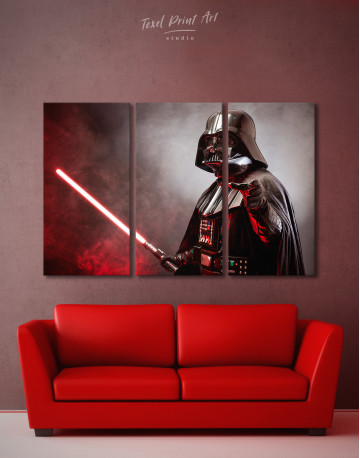 3 Panels Star Wars Darth Vader Canvas Wall Art