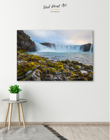 Bottom Godafoss Iceland Waterfall Canvas Wall Art - image 5