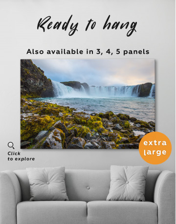 Bottom Godafoss Iceland Waterfall Canvas Wall Art - image 8
