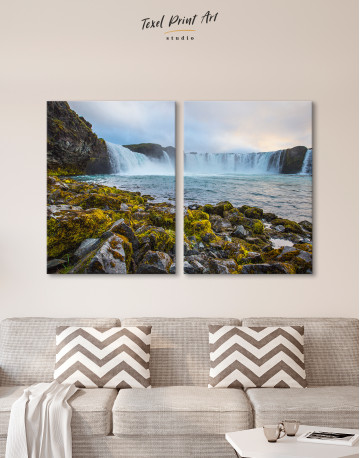 Bottom Godafoss Iceland Waterfall Canvas Wall Art - image 10