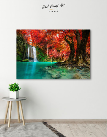 Erawan Waterfall Thailand Canvas Wall Art - image 2