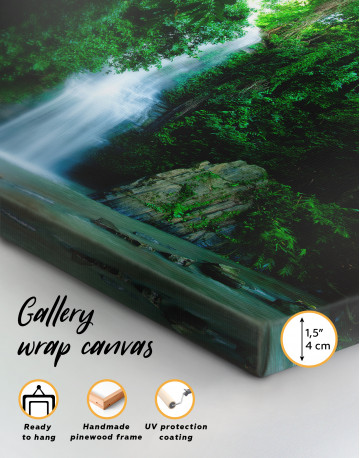 Forest Waterfall Canvas Wall Art - image 2