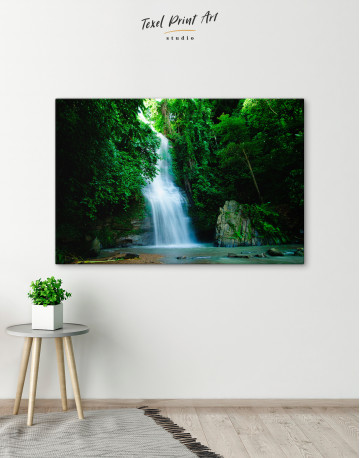 Forest Waterfall Canvas Wall Art - image 4