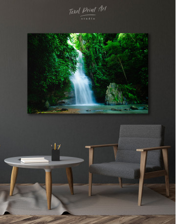 Forest Waterfall Canvas Wall Art - image 6