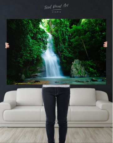 Forest Waterfall Canvas Wall Art - image 10