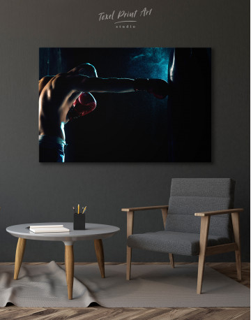 Boxer Punching a Punching Bag Canvas Wall Art - image 4