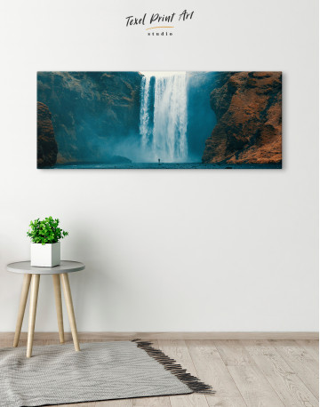 Panoramic Skogafoss Waterfall Canvas Wall Art - image 4