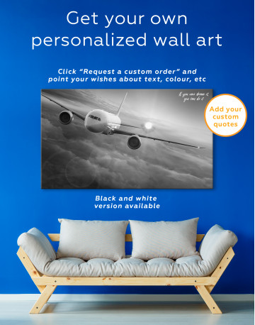 Airplane Above the Cloud Canvas Wall Art - image 7