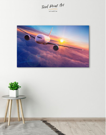 Airplane Above the Cloud Canvas Wall Art - image 6