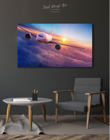 Airplane Above the Cloud Canvas Wall Art - image 4