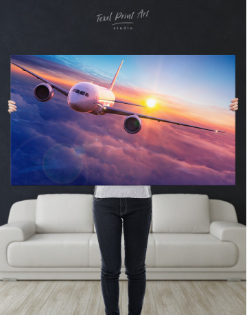 Airplane Above the Cloud Canvas Wall Art - image 10
