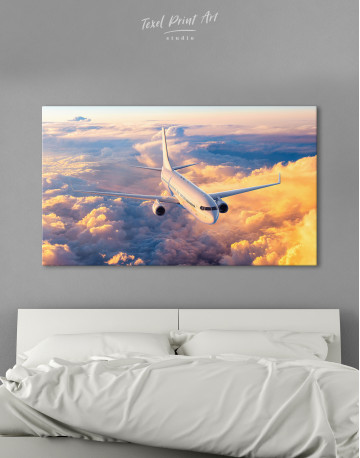 Flying Boeing Airplane Canvas Wall Art