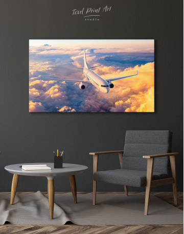 Flying Boeing Airplane Canvas Wall Art - image 4