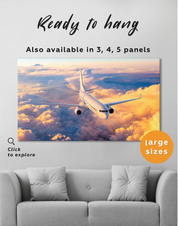 Flying Boeing Airplane Canvas Wall Art - image 3