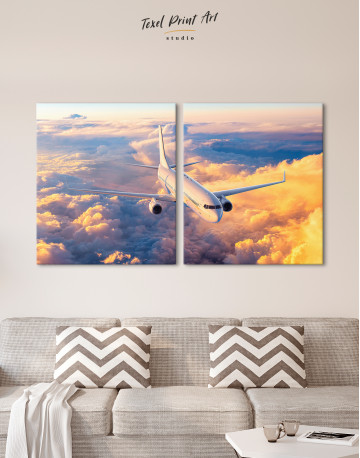 Flying Boeing Airplane Canvas Wall Art - image 9