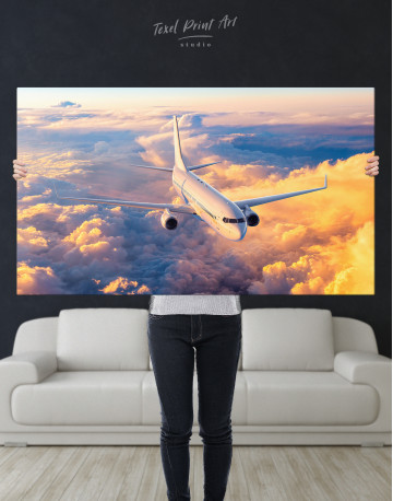 Flying Boeing Airplane Canvas Wall Art - image 10