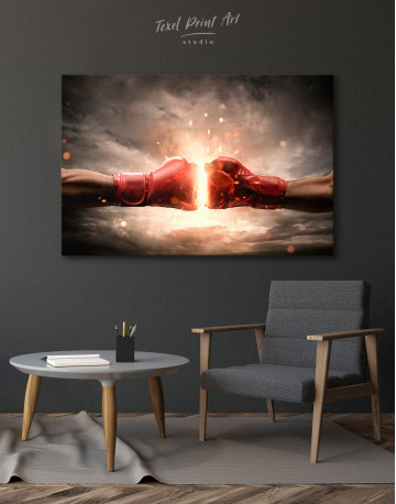 Two Hands In Boxing Gloves Canvas Wall Art - image 4
