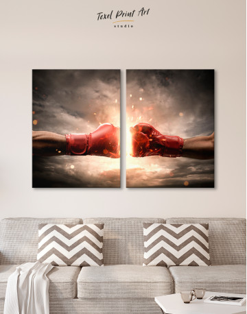Two Hands In Boxing Gloves Canvas Wall Art - image 9
