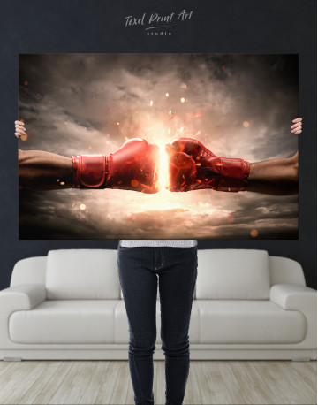 Two Hands In Boxing Gloves Canvas Wall Art - image 10