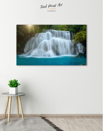 Huai Mae Khamin Waterfall Landscape Canvas Wall Art - image 3