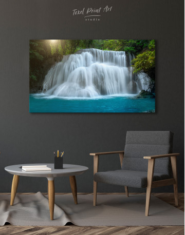 Huai Mae Khamin Waterfall Landscape Canvas Wall Art - image 5