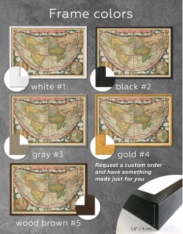 Framed Map of the Ancient World Canvas Wall Art - image 1