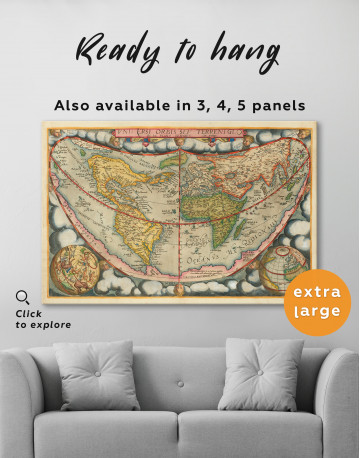 Map of the Ancient World Canvas Wall Art - image 3