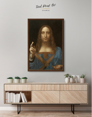 Framed Salvator Mundi Canvas Wall Art - image 3