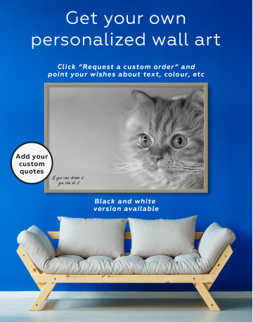 Framed Red Persian Cat Canvas Wall Art - image 4