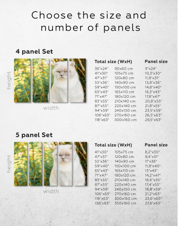 White Bamboo Cat Canvas Wall Art - image 8