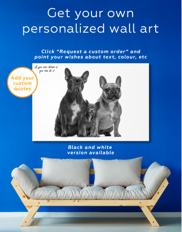 Puppy Chihuahua and French Bulldogs Canvas Wall Art - image 7
